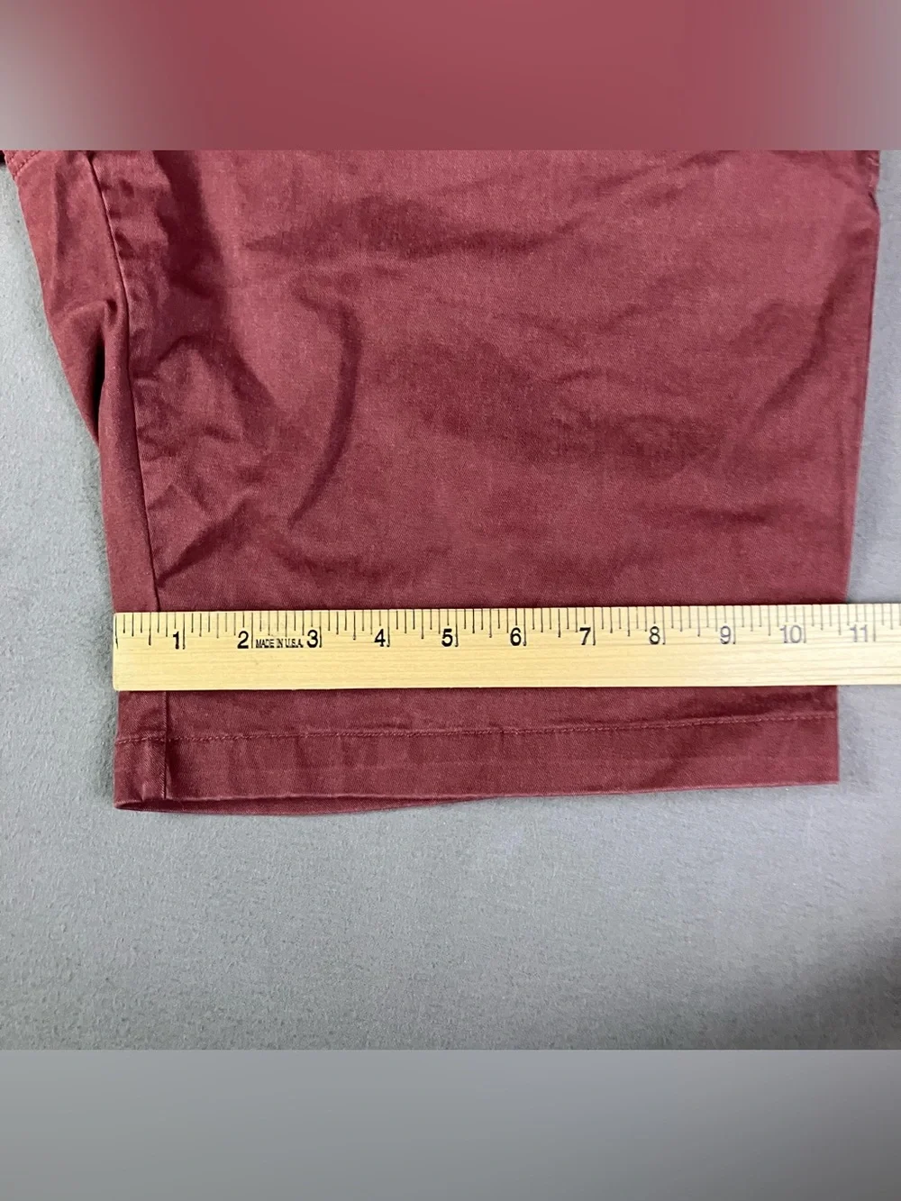 Toad & Co Mountain Ridge Shorts Men’s Size 34 x10.5 Washed Red Organic Cotton.
